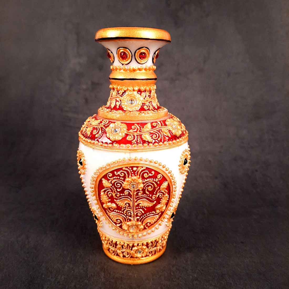 Marble Flower Vase Rajasthhani Meenakari Art